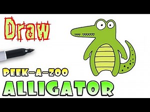 How to Draw an Alligator or Crocodile | Peek-A-Zoo