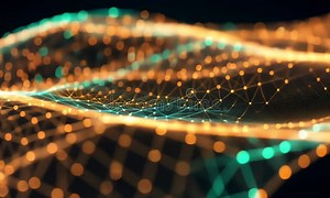 AI-Generated Abstract Wave stock video. Video of glowing - 393453429