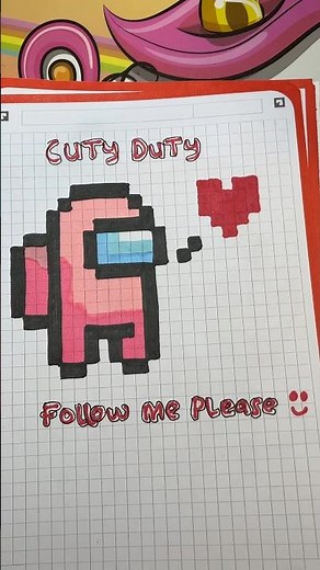 Among Us Pixel Art #pixelart #amongus #amongustiktok #amongusdrawing #among_us #pixelartideas