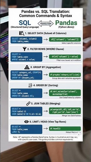 SQL Vs Pandas