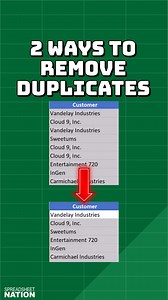 30K views · 381 reactions | 2 Ways to Remove Duplicates in Excel 什✔️Manual cleanup with Remove Duplicates✔️Auto-updating lists with UNIQUE()Which one do you use?#ExcelHack #SpreadsheetNation #ReelsTips #ProductivityTools #ExcelFunctions | Spreadsheet Nation | Facebook