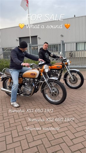 VintageMotorcycles.nl on Instagram: "Yamaha XS1 650 1971 and Yamaha XS2 650 1972, Both For Sale. Interested in one of these beautiful Yamaha’s? Then contact us for more information and prices. Or visit or website: https://www.vintagemotorcycles.nl/buy/yamaha-xs1-b-650/ https://www.vintagemotorcycles.nl/buy/yamaha-xs2-650/ www.vintagemotorcycles.nl Hoog Vaartje 9, 5712BZ Someren-Eind The Netherlands. 2e showroom: KAEVE Industrielaan 11, 5405AA Uden The Netherlands E-mail: wiljan@vintagemotorcycle