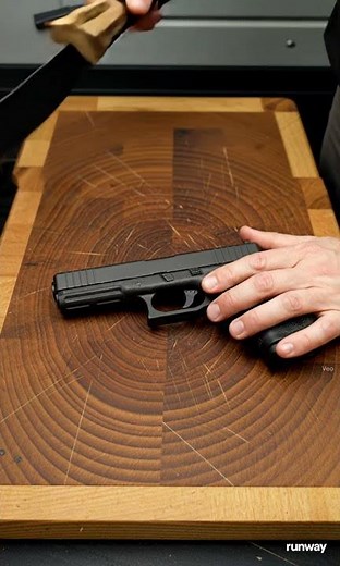 Slicing a Glock Pistol ASMR 🔫🪚 | Raw Weapon Sounds | No Talking