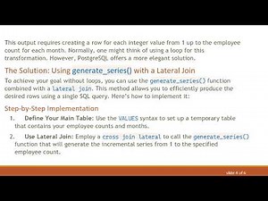 How to Create a Dynamic Custom Series in PostgreSQL Without Loops
