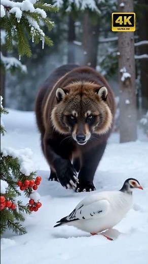 Wolverine's Winter Hunt: Epic Stalk of Ptarmigan in Snowy Forest! | #Wolverine