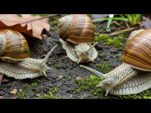 The secret of snails crawling on weeds