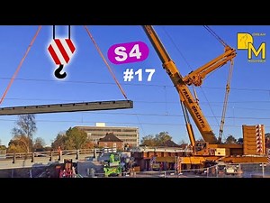 meticulous heavy lift operation with biggest crane TEREX DEMAG AC 700 lifting 40 ton railway bridge