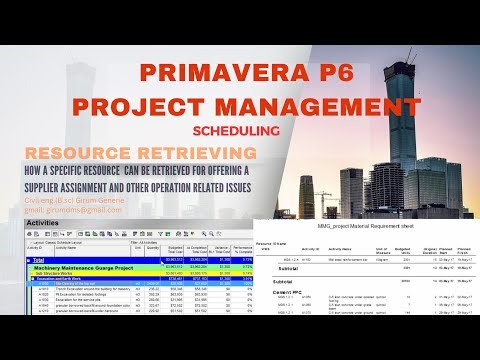 Resource report preparation and retrieving using resource code in primavera p6 (2/2)