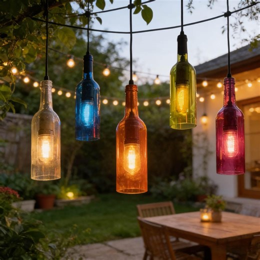 Realistic Dancing Flame LED Pendant Light - Vintage Glass Bottle Lamp for Bar, Restaurant, Wedding Decor - Etsy