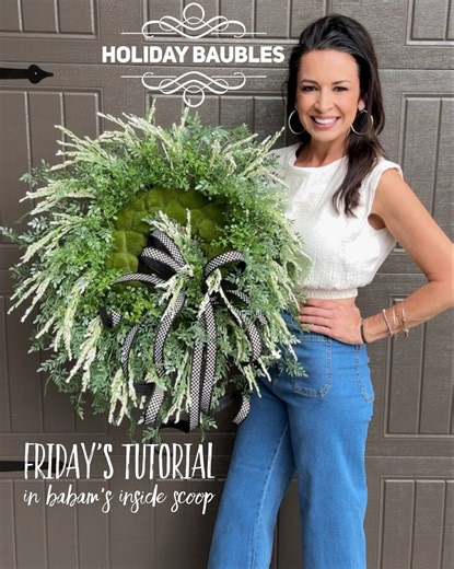 3.1K views · 48 reactions | It’s Friday!!  Tutorial time release in BaBam’s inside Scoop private group~where you learn step by step instruction tutorials on seasonal beauties.  Natural Spring Moss Beauty New to my Etsy Shop~Link is in Bio | Holiday Baubles | Facebook