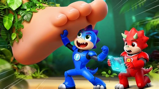 GIANT FOOT Is Chasing Dinosaur BOLT & PYRO! What Happened? | Dino Action Animation DinoCrew #demonhunter #cartoon #AnimeArt​ #FanArt​ #DrawingProcess​ #ArtVideo​ #AnimeDrawing​ #kpopdemonhunter #huntrix | GameToons