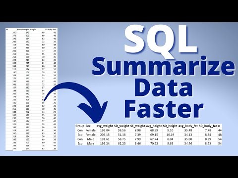 How to Summarize Your Data Quickly and Repeatedly in SQL || Every Scientist should learn this!