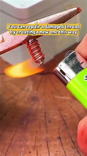 Fix Broken Threads with This Easy Trick 🔧#ThreadRepair #DIYfix #BrokenThreads