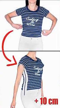 Sewing Tip & Trick to Upsize Tight T-Shirt to Fit you Perfectly🪡 🧵✂️ ✌️