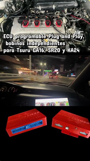 ¡El control total para tu proyecto Nissan ha llegado! Olvídate de adaptar cableados viejos. Presentamos la nueva ECU Plug & Play diseñada específicamente para la vieja escuela que nunca muere. ✅ Motores Compatibles: • GA16DE • SR20DE/DET • KA24DE ✅ Modelos Soportados: • Nissan Tsuru (B13) • Nissan Lucino / Sentra (B14) • Nissan 240sx (S13/S14) 🔥 Features de alto nivel: • MAP de 4 Bar integrado: Olvídate de mangueras externas fallando, listo para mucho boost. • Conversión a Bobinas Independiente