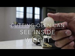 CUTTING GUINNESS CAN SEE WHAT!!! INSIDE NITROGEN BALL WIDGET !!!