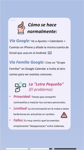Cómo compartir calendario entre iPhone y Android fácil