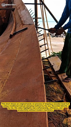Primitive Wooden Boat Hull Shaping Using Manual Clamping Technique