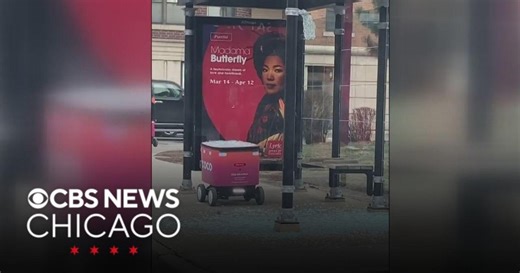 Delivery robot crashes into bus shelter for second time this week