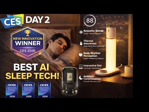 BEST AI Sleep Tech at CES 2026 😴 This Lamp Tracks Sleep WITHOUT Wearables