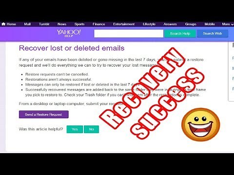 How to recover permanently deleted yahoo mail from trash !