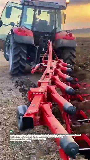 8-Bottom Reversible Plow Beast in Action 🚜🔥 #AgriTech #TractorPower #FarmingLife