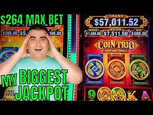 Mind Blowing 🤯 JACKPOT On Coin Trio Slot -$264 Max Bet