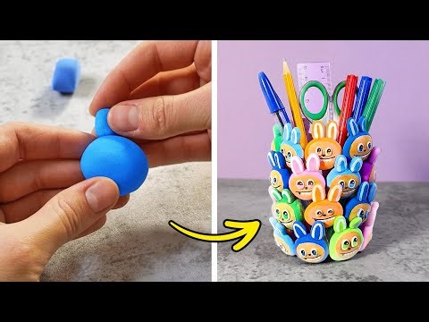🎨 POLYMER CLAY DIY 💖 How to Make Cute & Colorful Crafts at Home