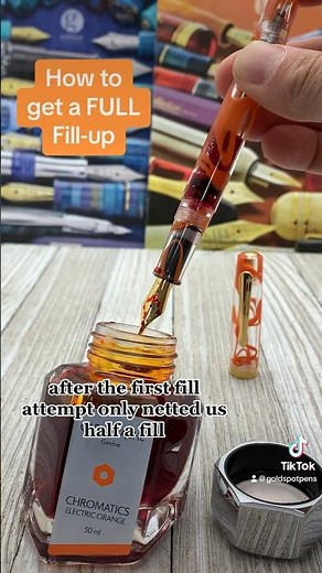 How to fully fill a vacuum-filling fountain pen