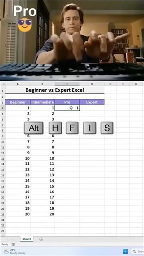 🔥 Title .Beginner vs Expert Excel 💯 | Must-Know Formulas & Shortcuts 😱