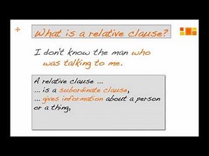 Relative Clauses and Pronouns (part 1)