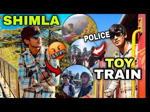 Toy Train Se Shimla Aa Gaye 😍 Lekin Ider Police Mil Gayi 👮💀. #shimla #snowfall