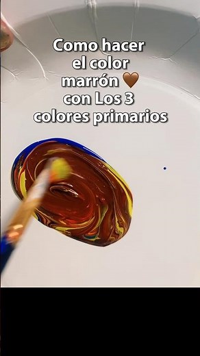 Aprende a hacer el COLOR MARRÓN y como se oscurece el marrón #arte #marron #tips #pintura #aprende