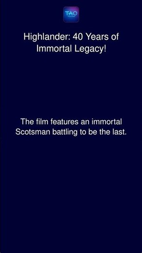 Highlander: 40 Years of Immortal Legacy!
