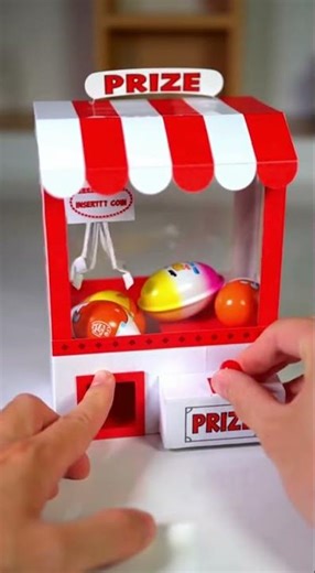 DIY Kinder Joy Claw Machine with Paper | Easy Step by Step Tutorial #DIY #Crafts #KinderJoy
