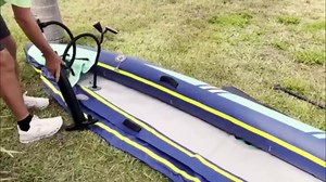 Inflatable Kayak 1/2 Person for Adults, 10.3FT Foldable Fishing Kayak with Paddle, Seat with Backrest, Manual Air Pump, Repair Kit, 300LBS Weight Capacity Touring Kayak for Lakes/Rivers