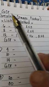 how to find GCF using the Listing Method #mathisfun #maths #mathematics