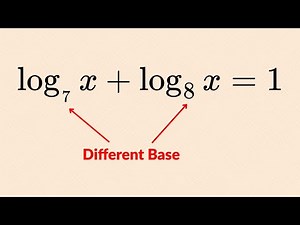 A Nice Algebra Problem | Solving logarithm with different bases