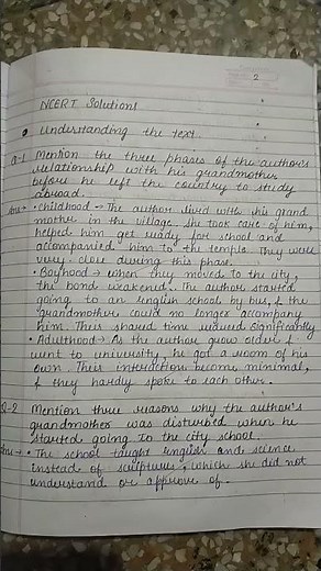 class 11 english ch 1 The Portrait of a lady ncert solutions