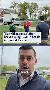 Years after hockey injury, Jake Thibeault to address fellow Babson graduates