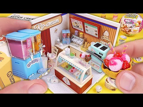 Creating a Miniature Ice Cream Shop! Rolife vs Mini Brands & MiniVerse