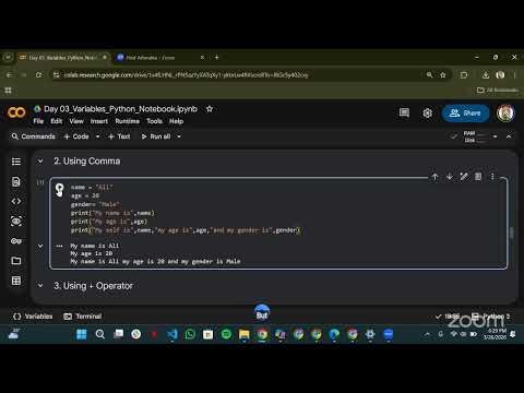 6PM PKT | Python for Absolute Begginers | Week 01 | Day 03