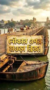 নৌকার ওপর হাওড়া ব্রিজ! 😳 সত্যি নাকি? | Howrah Floating Bridge 1874 #shorts