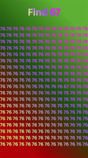 Find 67 #short#findTheNumber#FindNumber#oddnumber #findthedifferences