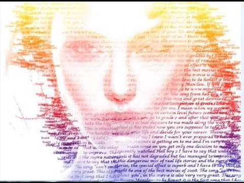 Photoshop tutorial: making text photo with Angelina Jolie's head-shot