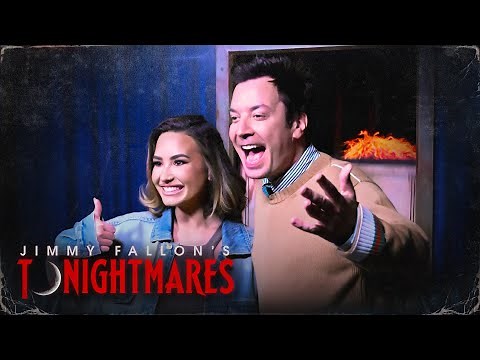Demi Lovato Visits Jimmy Fallon's New Haunted Maze Experience "Tonightmares" | The Tonight Show