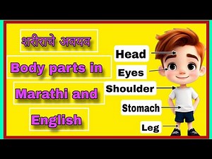 शरीराचे अवयव /Parts of body in Marathi and English #partsofbody #शरीराचेअवयव