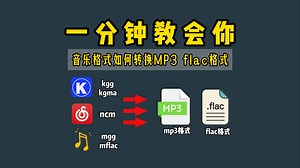 1分钟教会你音乐格式如何转换MP3、flac格式。