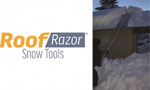 Watch Roof Razor Roof Snow Rake Clearing Deep Roof Snow with Ease on Amazon Live