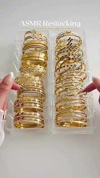 ASMR Restocking Our Bangle Collection✨Satisfying Jewelry Sounds | Shine With Me #asmr #unboxing